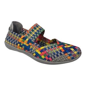 Bernie Mev Women’s Multi Woven Slip-On Comfort Strech lightweight Shoe  - NWB